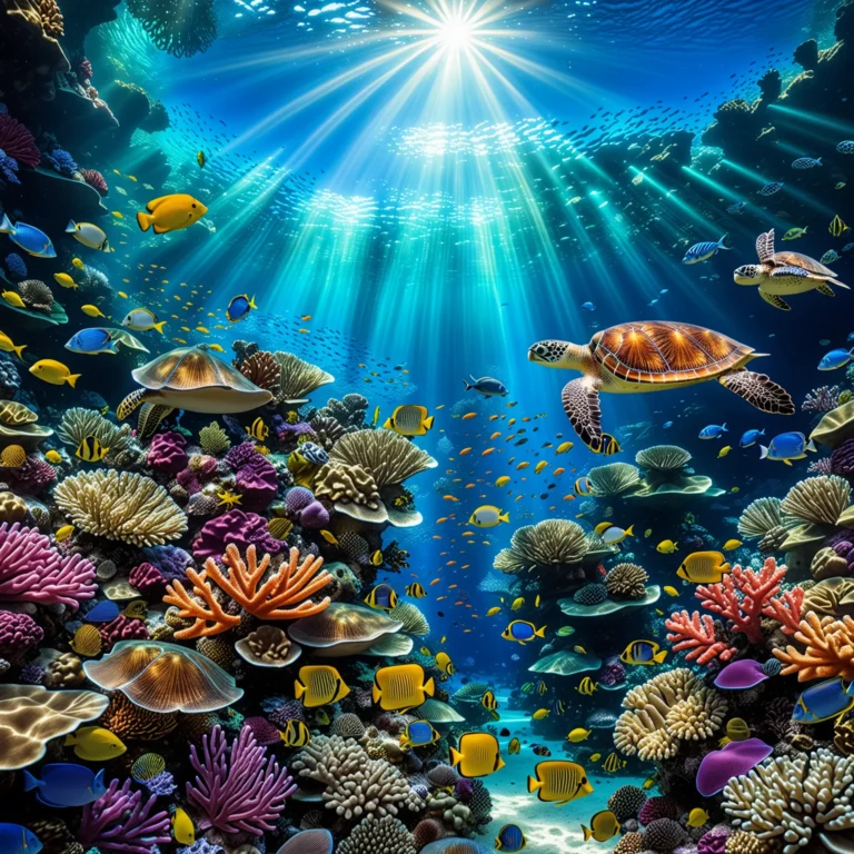 Vibrant Underwater Paradise: A Hyperrealistic Marine Wonderland