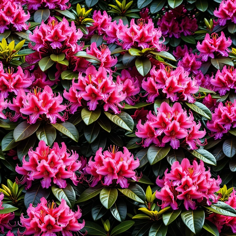 Vibrant Rhododendron Delight: A Photorealistic Floral Display
