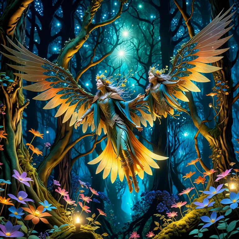 Enchanting Creature in a Lush Forest: A Whimsical Adventure