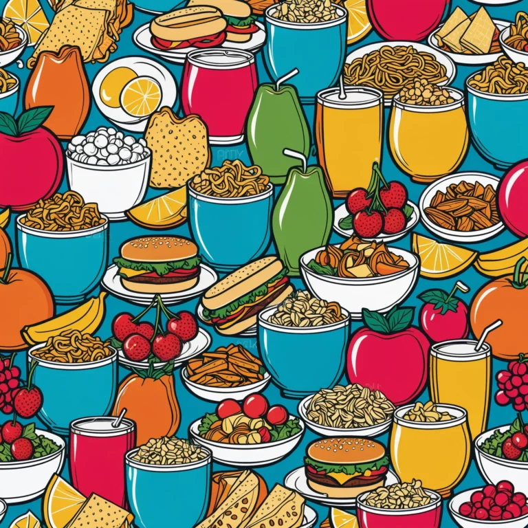Vibrant Pop Art Food Illustrations Inspired by Warhol and Lichtenstein