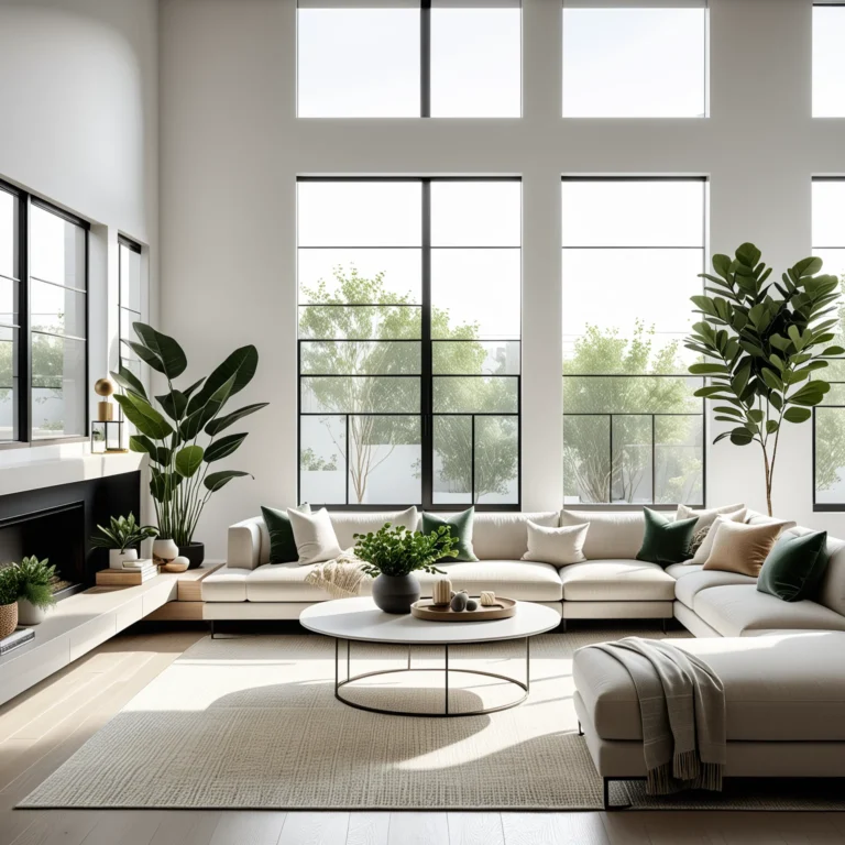 Sleek Minimalist Living Room: Where Calm Embraces Modern Elegance