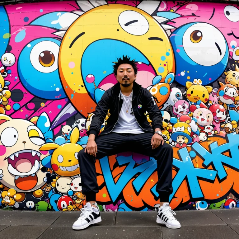 Vibrant Anime Graffiti Mural: Urban Art in Stunning Detail