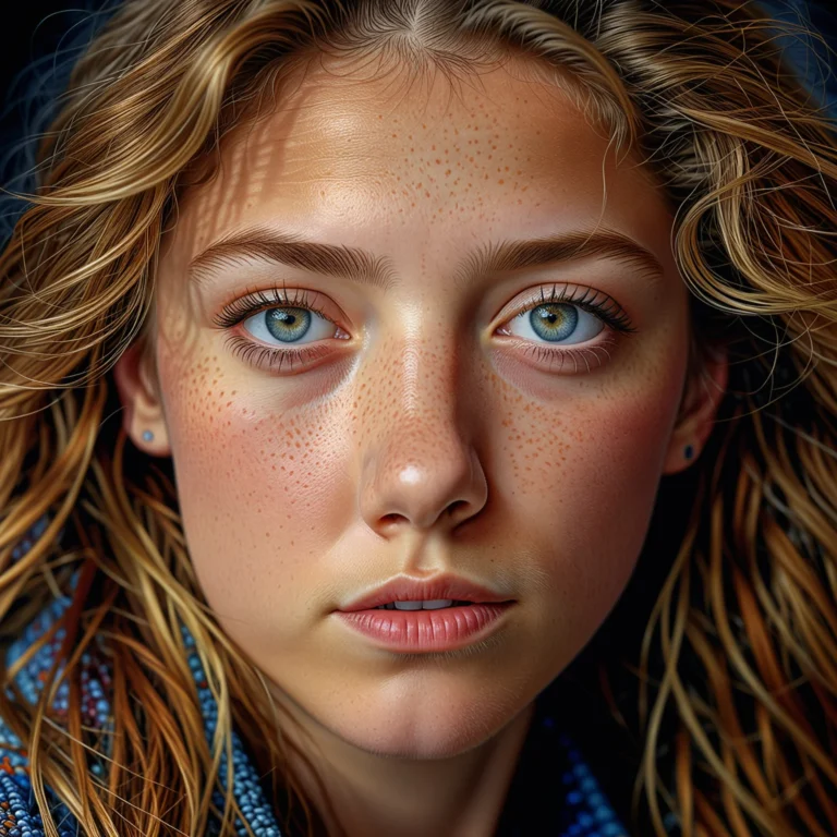 Stunning Hyperrealistic Portrait of a Young Woman