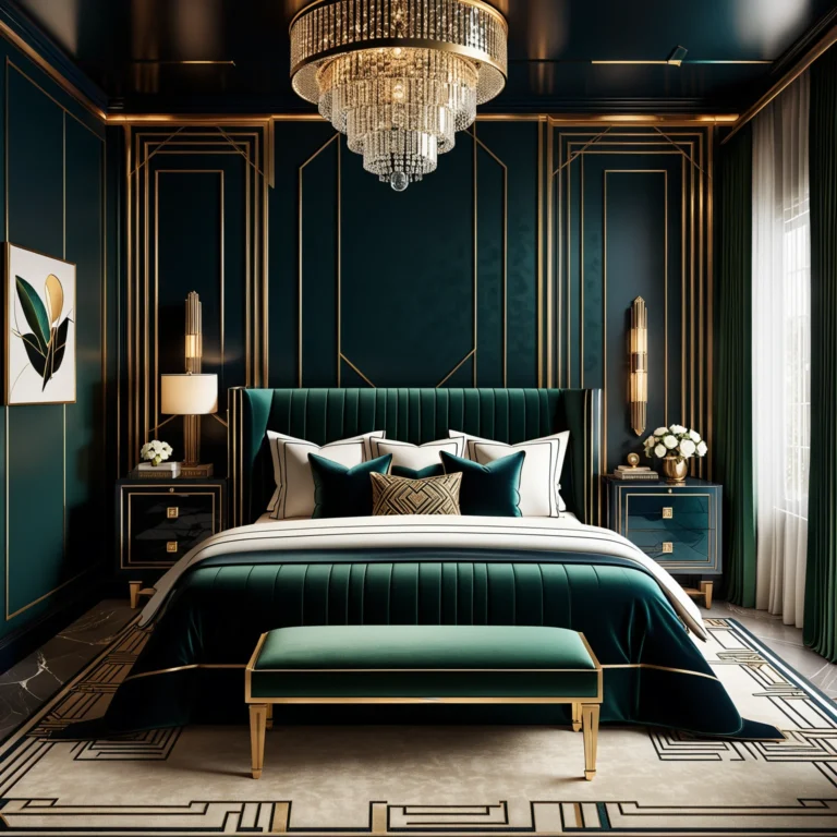 Elevate Your Space: Luxurious Art Deco Bedroom Inspiration