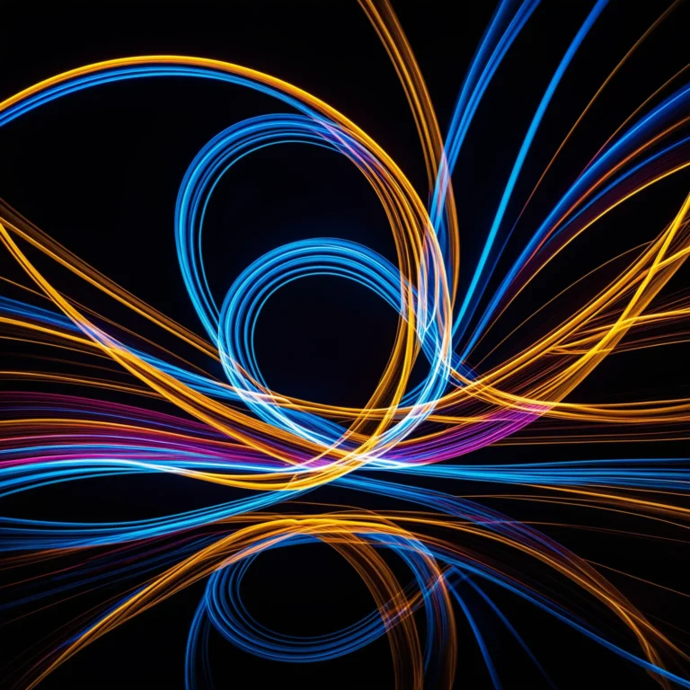 Enchanting Light Painting: Abstract Shapes in Vivid Colors